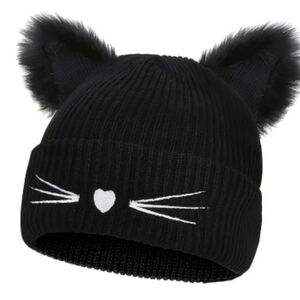 Black Cat Ear Beanie